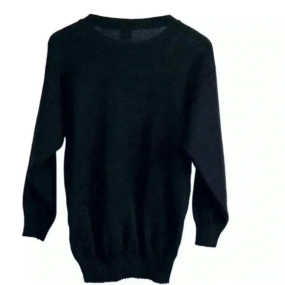 M.E.2 Black Embellished Sweater | Size Small/Medium - Picture 2 of 11